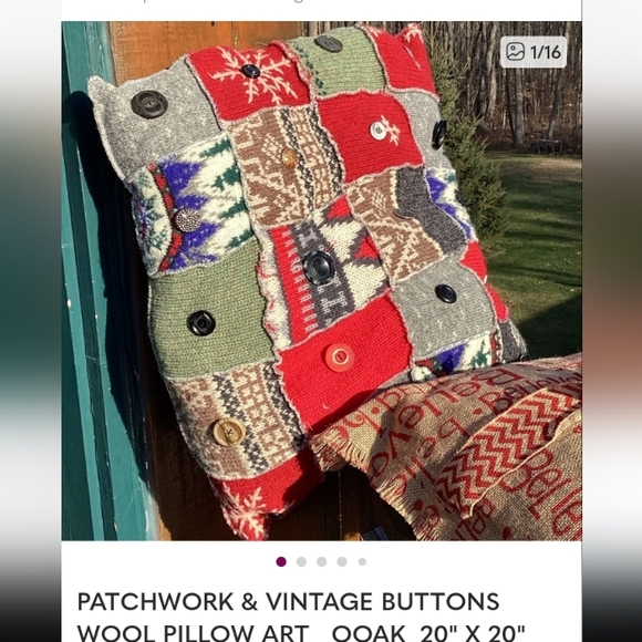 π DOUBLE Wedding RING QUILTED SHAM Patchwork 100% COTTON NWOT - Picture 8 of 16